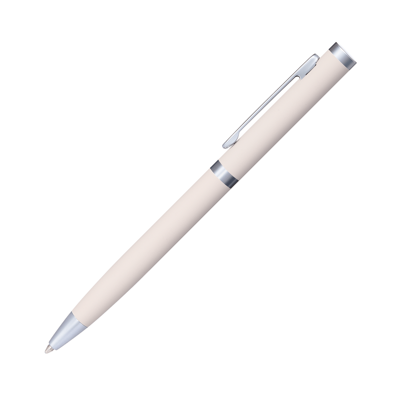 Шариковая ручка Нокс (Nox), бежевая с логотипом