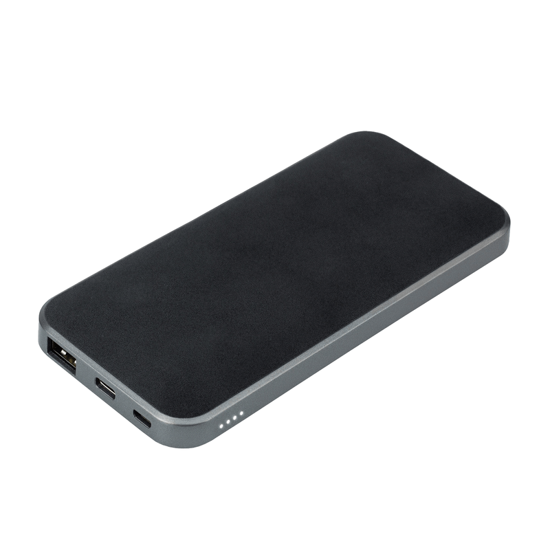 Внешний аккумулятор Ин Велюр (In Velour) 10000 mAh, черный с логотипом