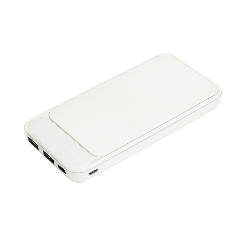 Внешний аккумулятор с подсветкой Старлайт Плюс PB (Starlight Plus PB) 10000 mAh, белый с логотипом