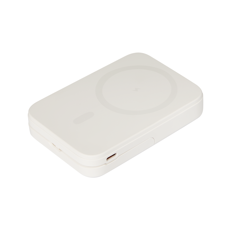 Внешний аккумулятор Юнион PD (Union PD) 10000mAh с функцией беспроводной зарядки 15W, белый с логотипом