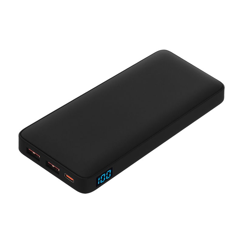 Внешний аккумулятор с подсветкой Анкор Плюс PD (Ancor PD Plus)10000 mAh, черный с логотипом
