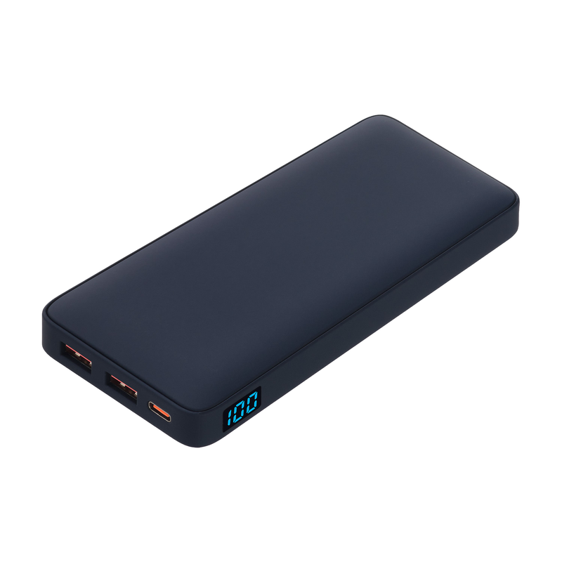Внешний аккумулятор с подсветкой Анкор Плюс PD (Ancor PD Plus) 10000 mAh, синий с логотипом