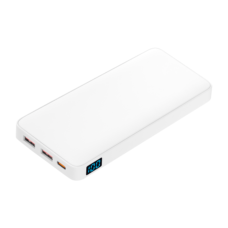 Внешний аккумулятор с подсветкой Анкор Плюс PD (Ancor PD Plus) 10000 mAh, белый с логотипом