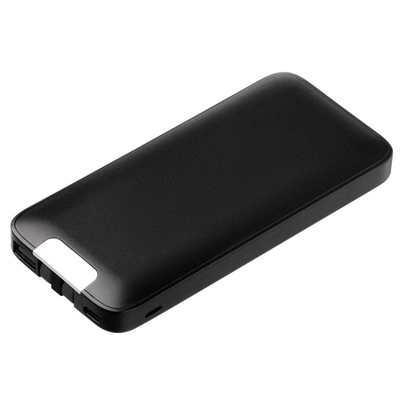 Внешний аккумулятор Оптима (Optima) 10000 mAh, черный с логотипом