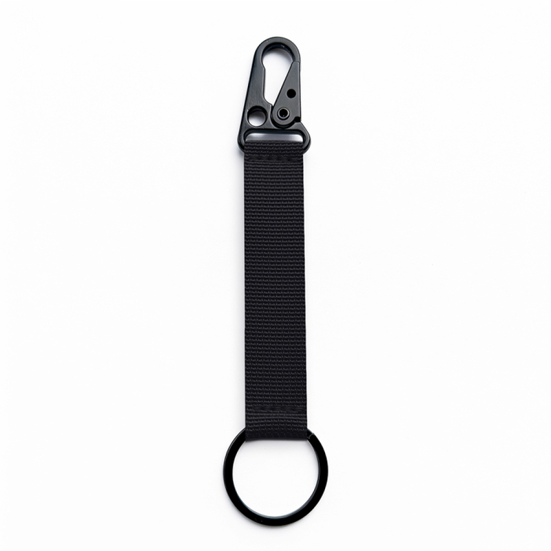 Брелок-ремувка с карабином 113, Чёрный,  (20)  (2,0*14 см/ONE SIZE) с логотипом
