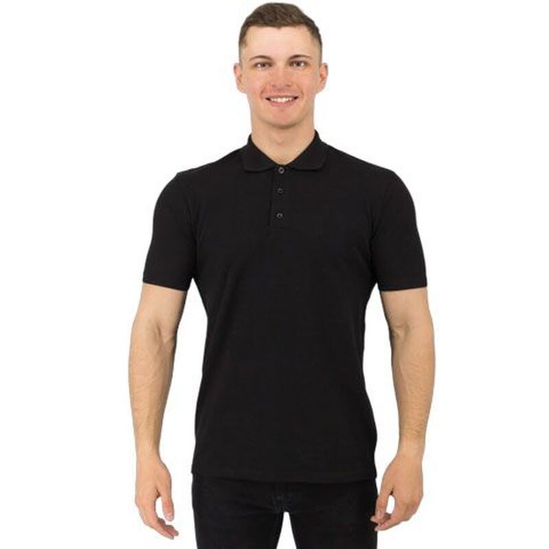 Рубашка поло Rock, мужская (черная, 2XL) с логотипом