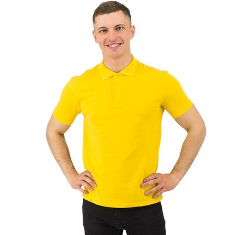 Рубашка поло Rock, мужская (желтая, 2XL) с логотипом
