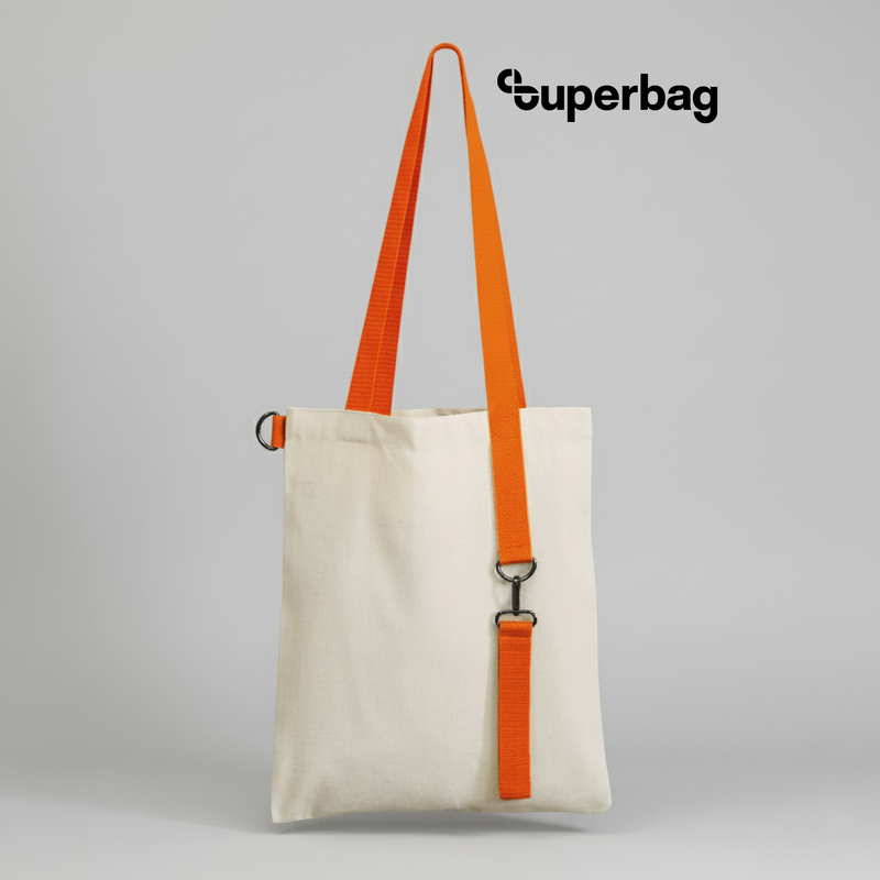 Шоппер Superbag с ремувкой 4sb (неокрашенный с оранжевым) с логотипом
