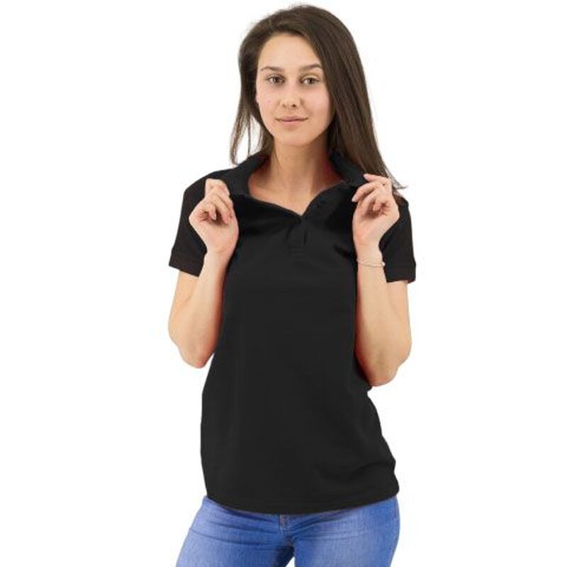 Рубашка поло Rock Lady, женская (черная, 2XL) с логотипом