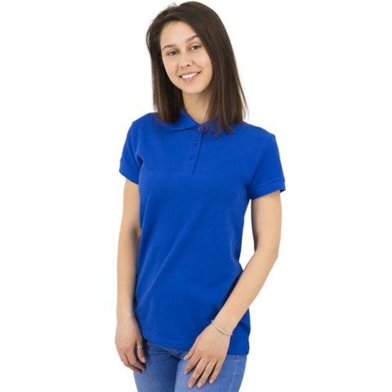 Рубашка поло Rock Lady, женская (синяя, 2XL) с логотипом