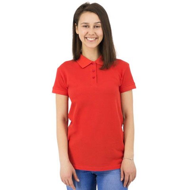 Рубашка поло Rock Lady, женская (красная, 2XL) с логотипом