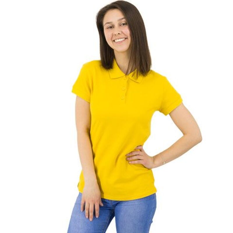 Рубашка поло Rock Lady, женская (желтая, 2XL) с логотипом