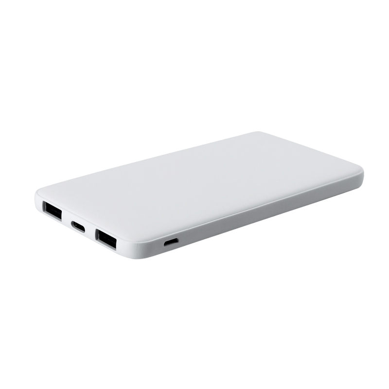 Внешний аккумулятор Bplanner Power 1 ST, софт-тач, 5000 mAh (Белый) с логотипом