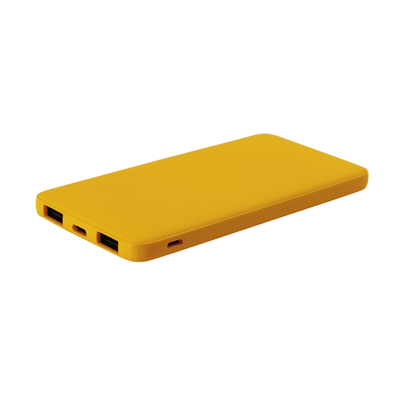 Внешний аккумулятор Bplanner Power 1 ST, софт-тач, 5000 mAh (Желтый) с логотипом