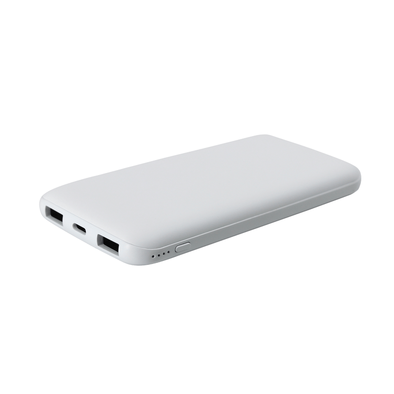 Внешний аккумулятор Bplanner Power 2 ST, софт-тач, 10000 mAh (Белый) с логотипом