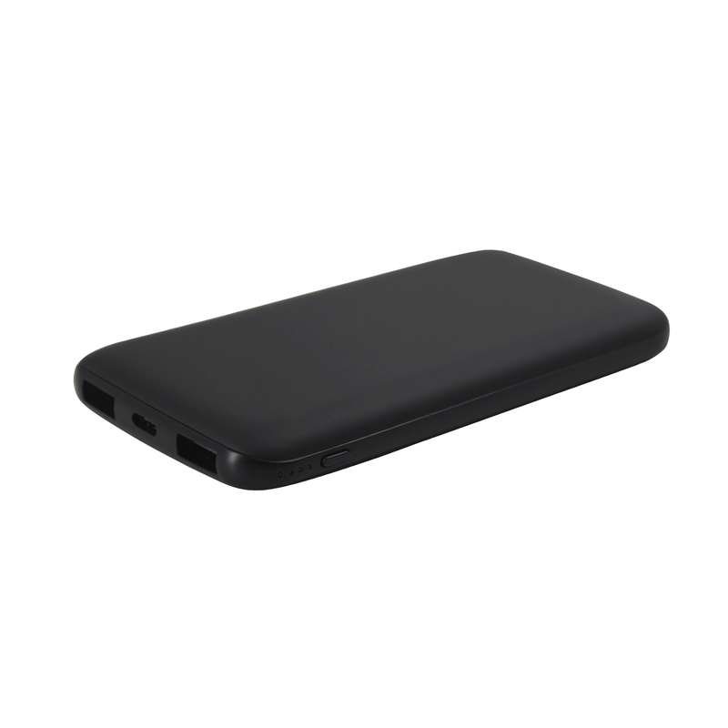 Внешний аккумулятор Bplanner Power 2 ST, софт-тач, 10000 mAh (Черный) с логотипом