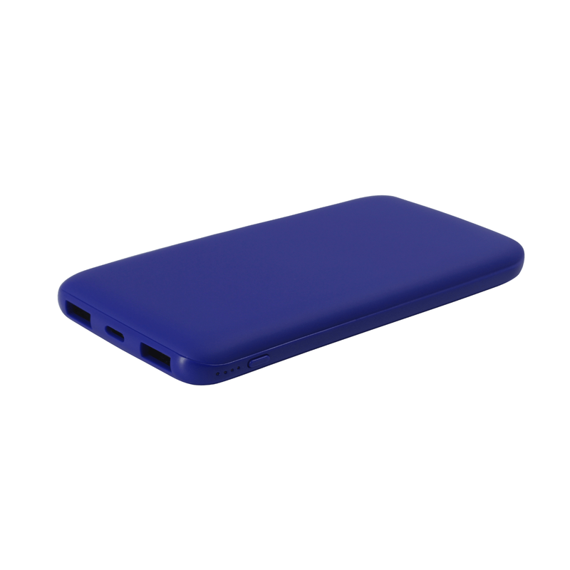 Внешний аккумулятор Bplanner Power 2 ST, софт-тач, 10000 mAh (Синий) с логотипом