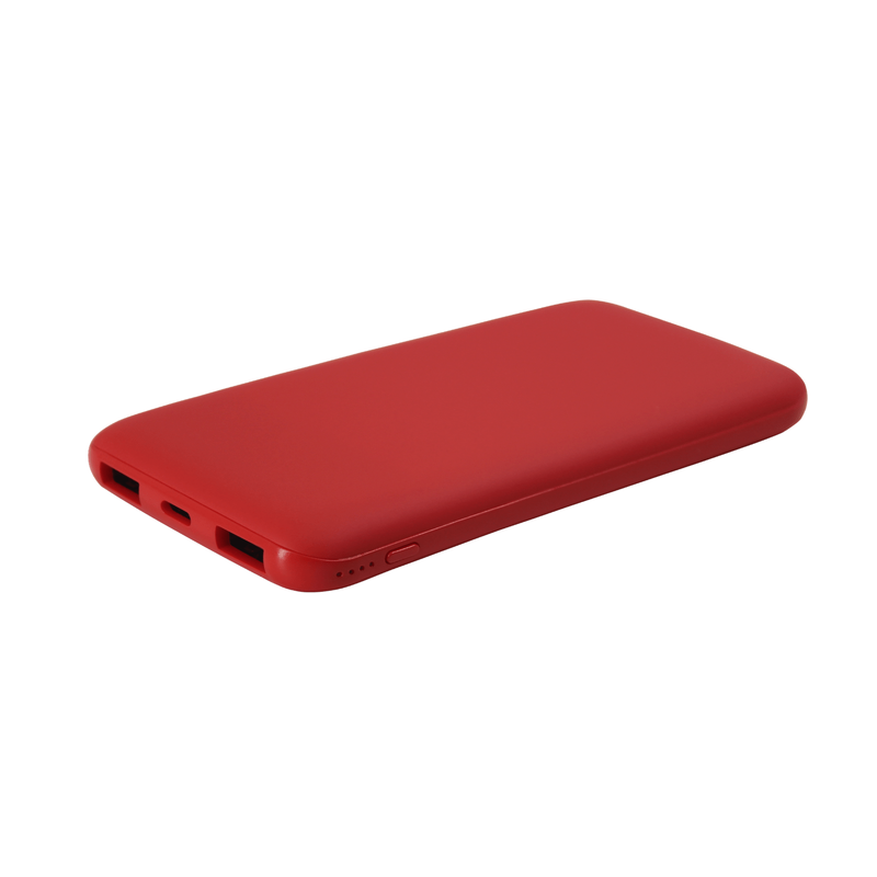 Внешний аккумулятор Bplanner Power 2 ST, софт-тач, 10000 mAh (Красный) с логотипом