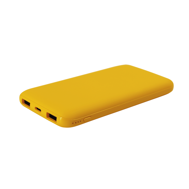 Внешний аккумулятор Bplanner Power 2 ST, софт-тач, 10000 mAh (Желтый) с логотипом