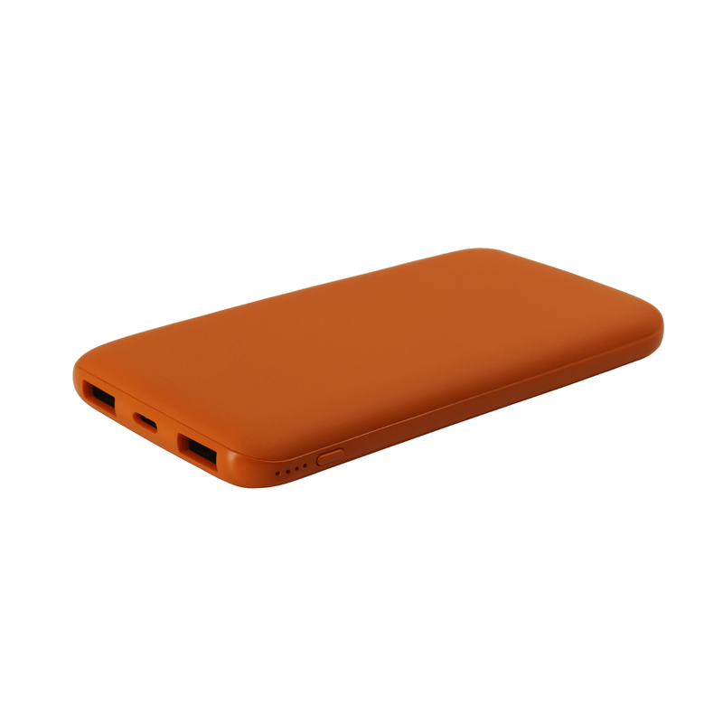 Внешний аккумулятор Bplanner Power 2 ST, софт-тач, 10000 mAh (Оранжевый) с логотипом