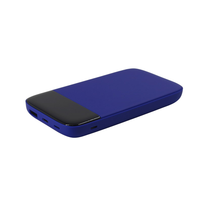 Внешний аккумулятор Bplanner Power 3 ST, софт-тач, 10000 mAh (Синий) с логотипом