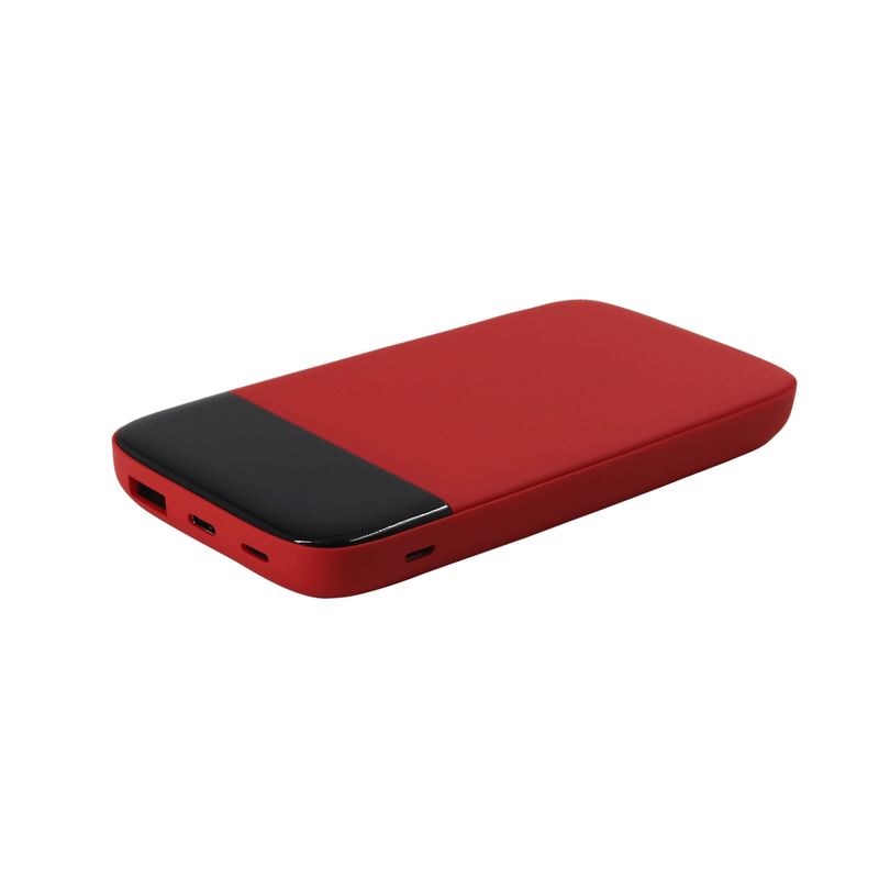 Внешний аккумулятор Bplanner Power 3 ST, софт-тач, 10000 mAh (Красный) с логотипом