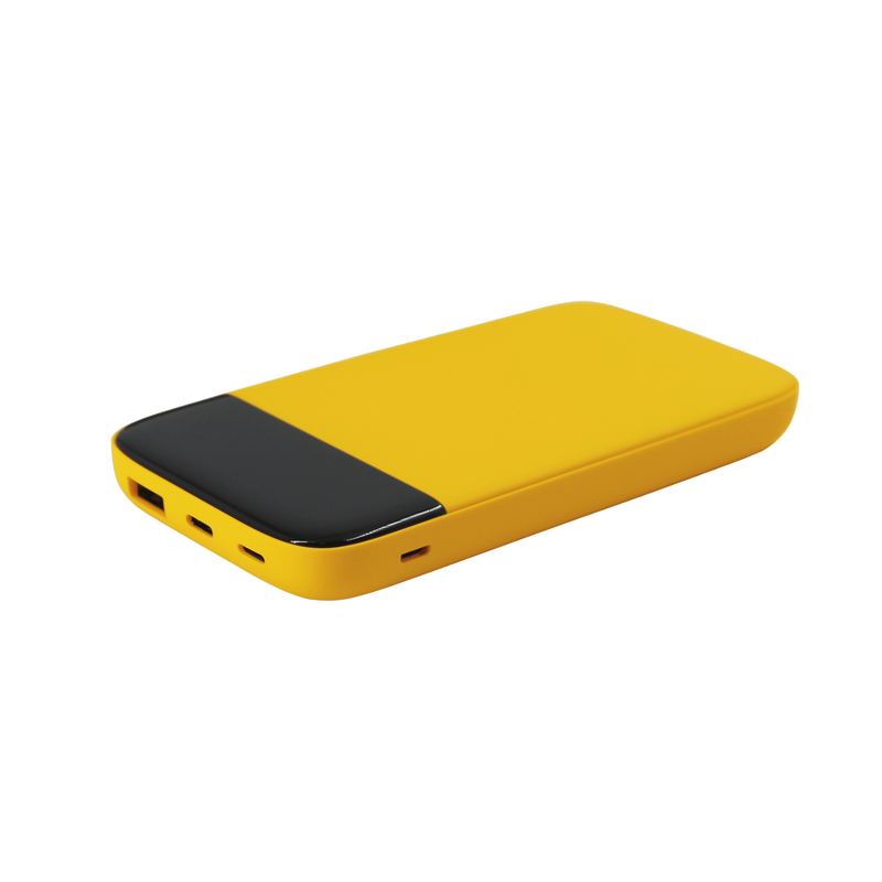 Внешний аккумулятор Bplanner Power 3 ST, софт-тач, 10000 mAh (Желтый) с логотипом
