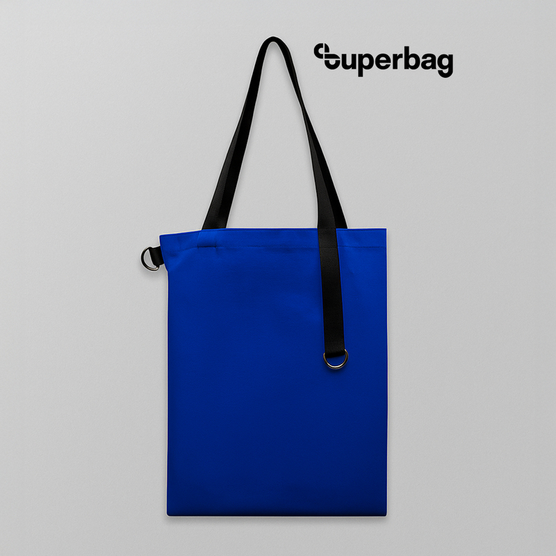 Шоппер Superbag Big (синий с черным) с логотипом