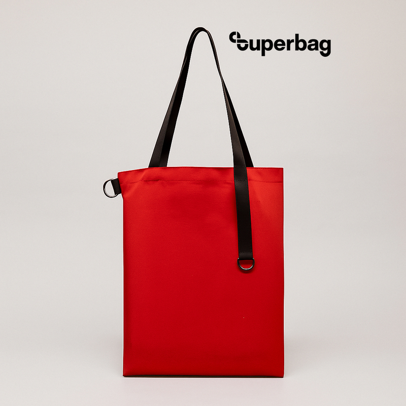 Шоппер Superbag Big (красный с черным) с логотипом