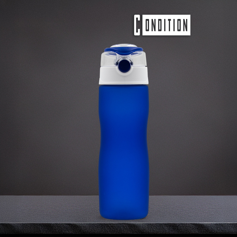 Бутылка для воды AqualityBottle, 680мл (синий) с логотипом