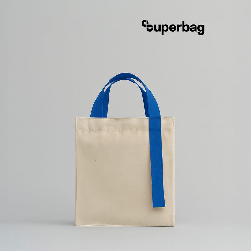Шоппер Superbag Pack (S) (неокрашенный с синим) с логотипом