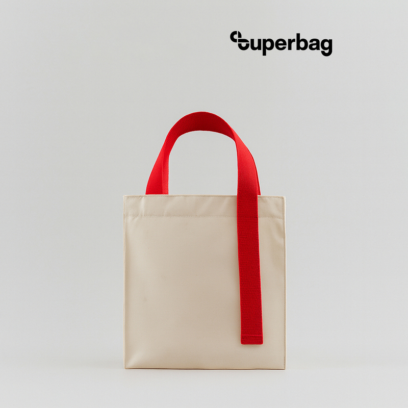 Шоппер Superbag Pack (S) (неокрашенный с красным) с логотипом