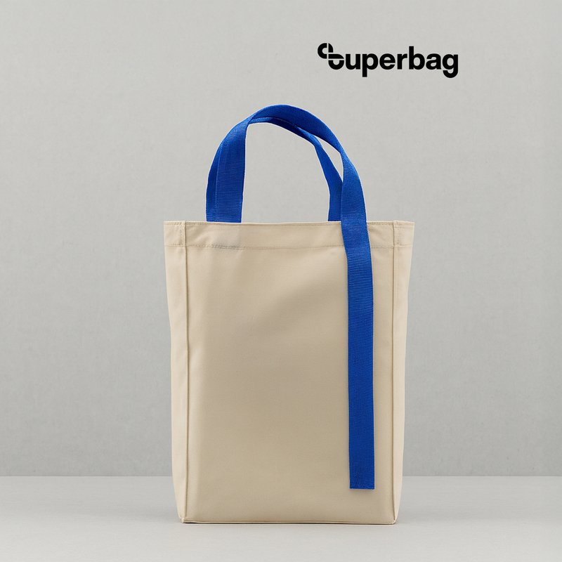 Шоппер Superbag Pack (M) (неокрашенный с синим) с логотипом