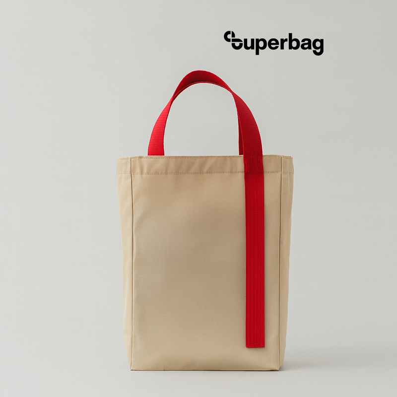 Шоппер Superbag Pack (M) (неокрашенный с красным) с логотипом