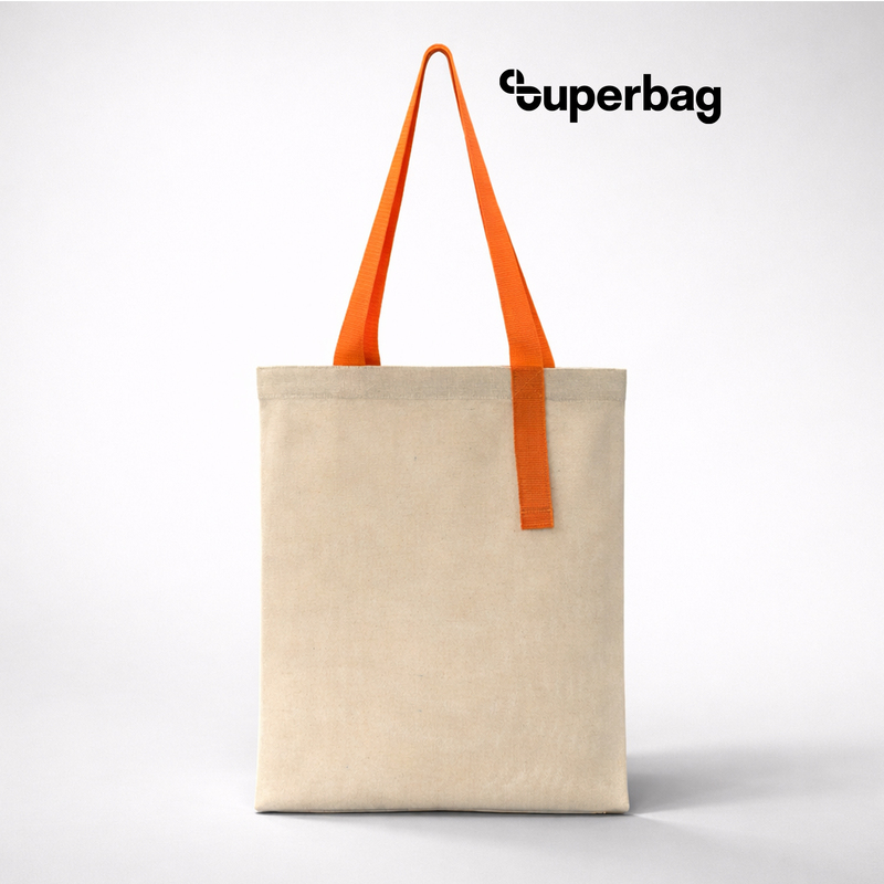 Шоппер Superbag Light, с внутренним креплением (полукольцо) (неокрашенный с оранжевым) с логотипом