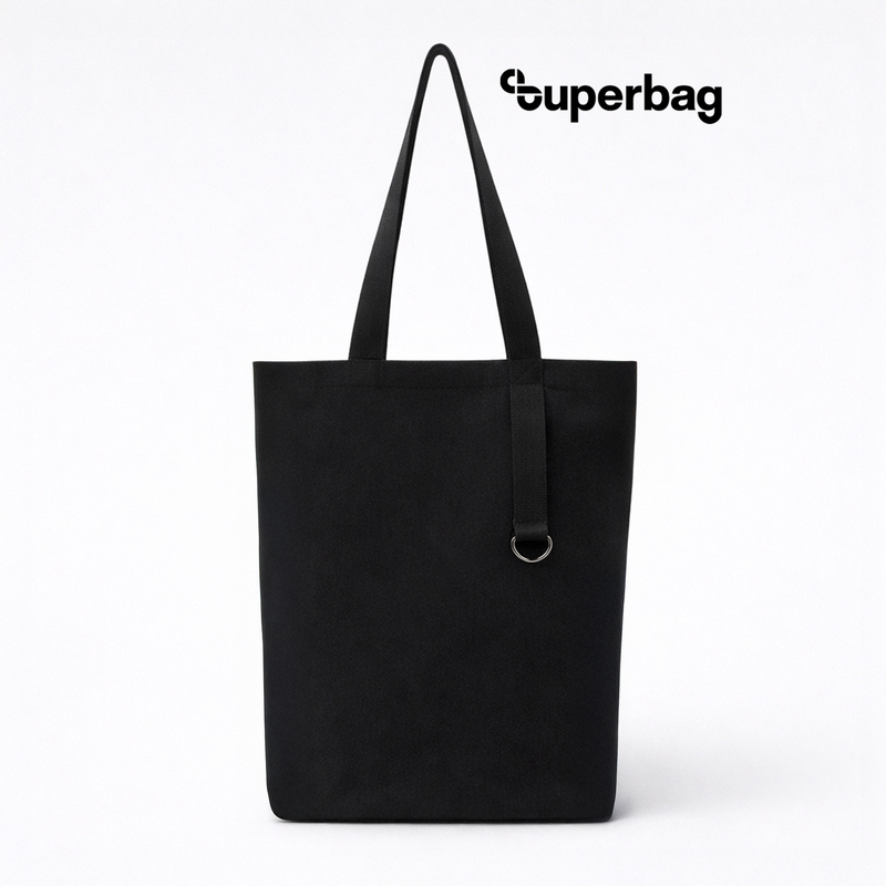 Шоппер/рюкзак Superbag Transformer, с молнией и двумя отделениями (черный) с логотипом