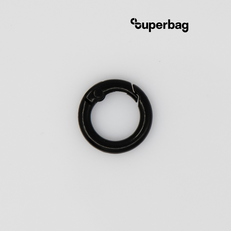 Карабин-кольцо Ring для обвеса, d=2см (черный) с логотипом
