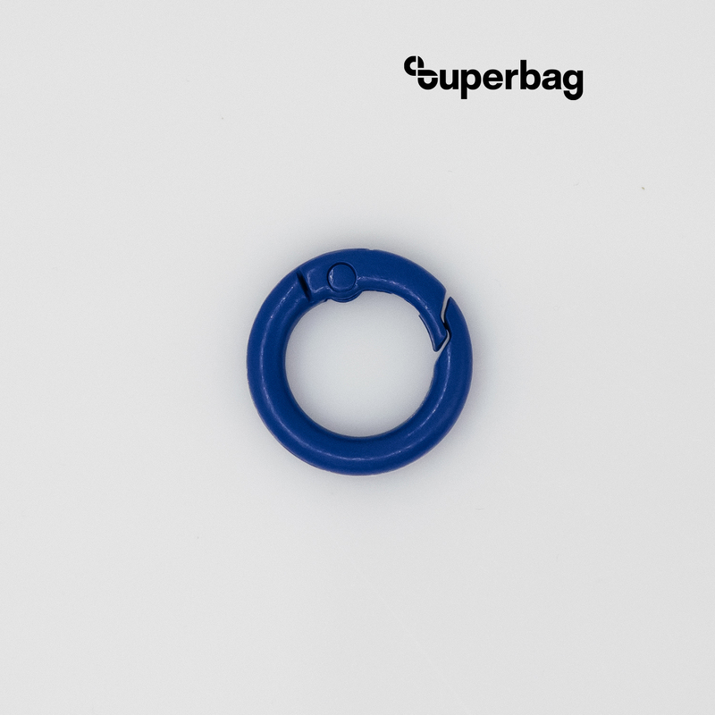 Карабин-кольцо Ring для обвеса, d=2см (синий) с логотипом