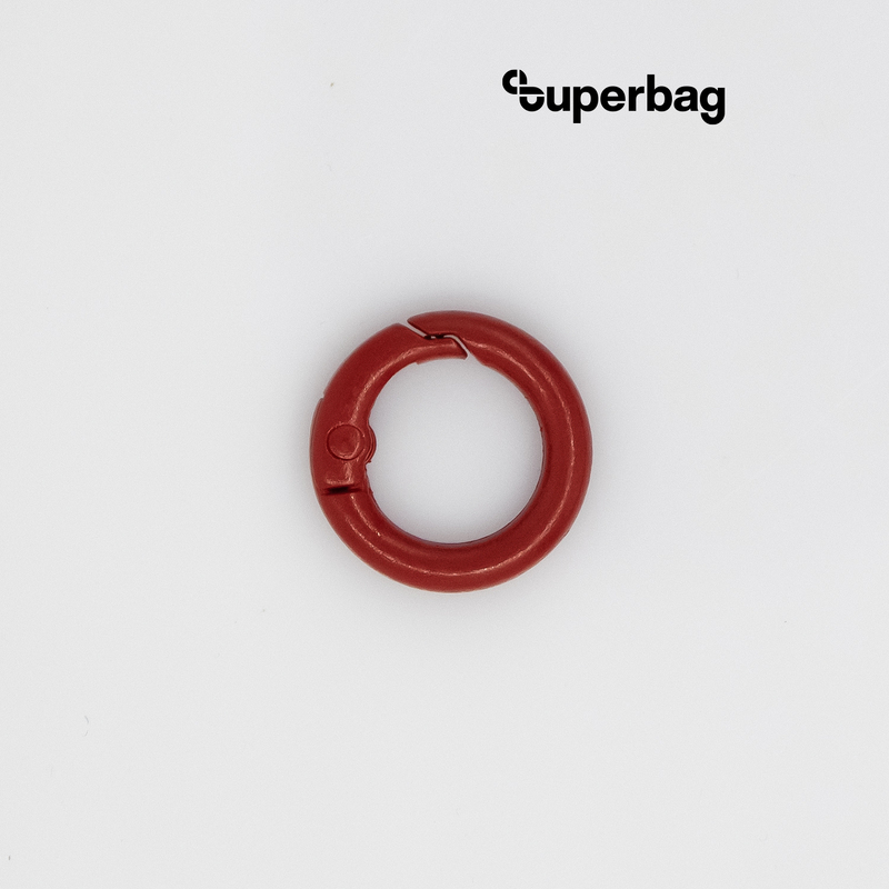Карабин-кольцо Ring для обвеса, d=2см (красный) с логотипом