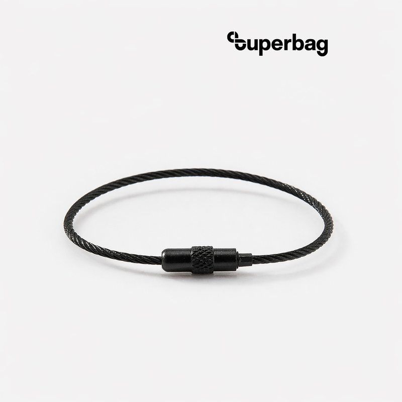 Тросик-кольцо Ring для обвеса, L=15см (черный) с логотипом