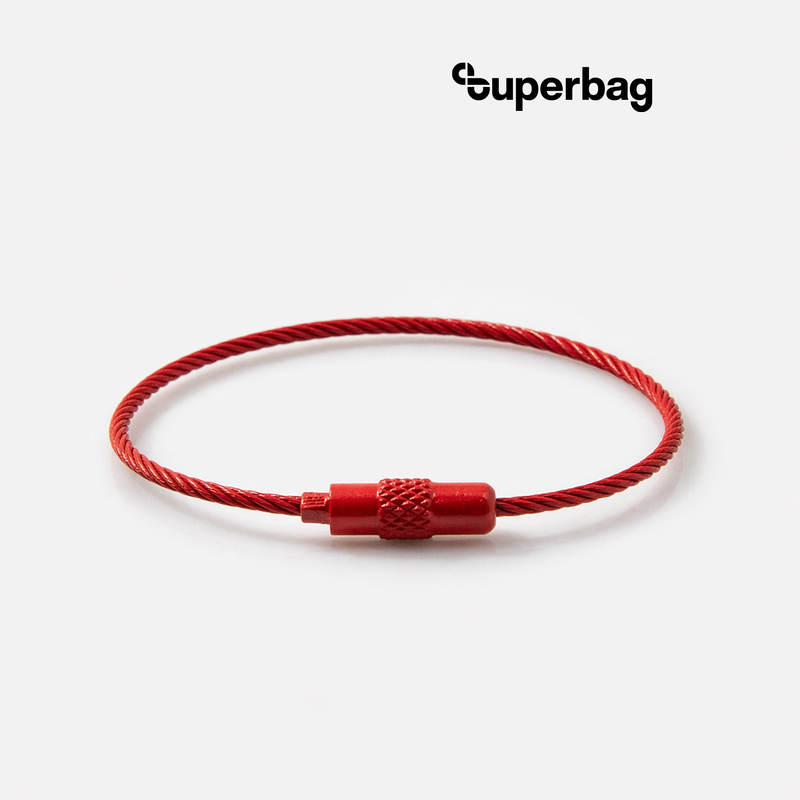 Тросик-кольцо Ring для обвеса, L=15см (красный) с логотипом