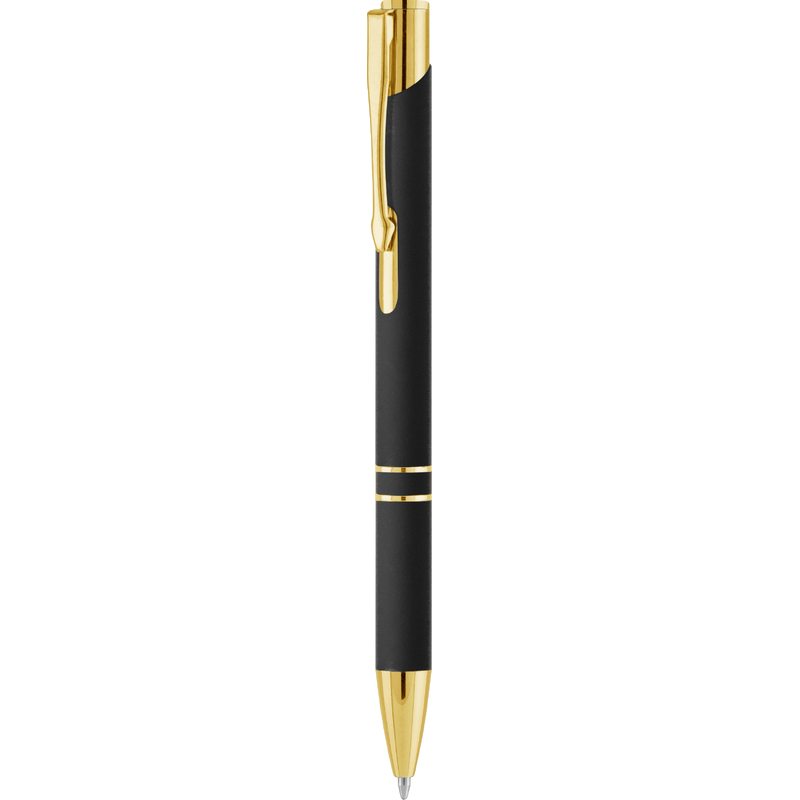 Ручка KOSKO SOFT GOLD Черная 1029.08 с логотипом