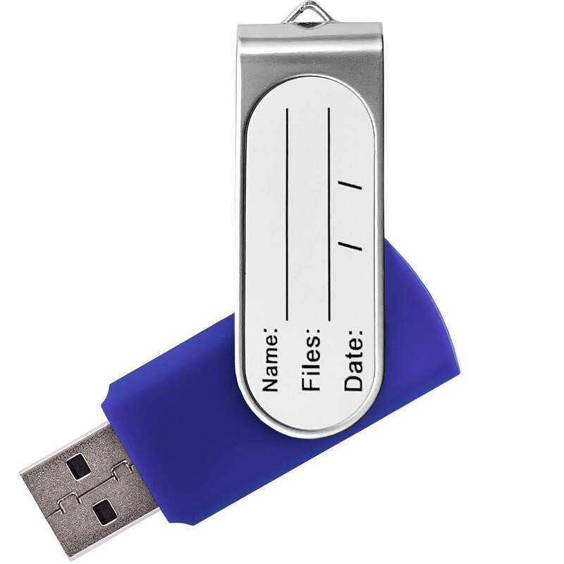 Флешка TWIST STICKER Синяя 4110.01.4ГБ с логотипом