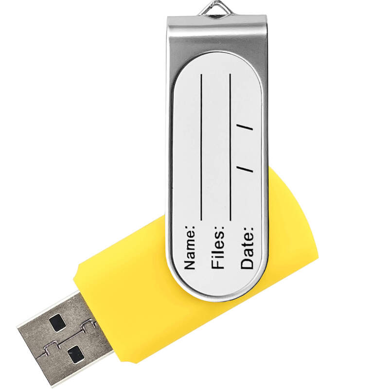 Флешка TWIST STICKER Желтая 4110.04.4ГБ с логотипом