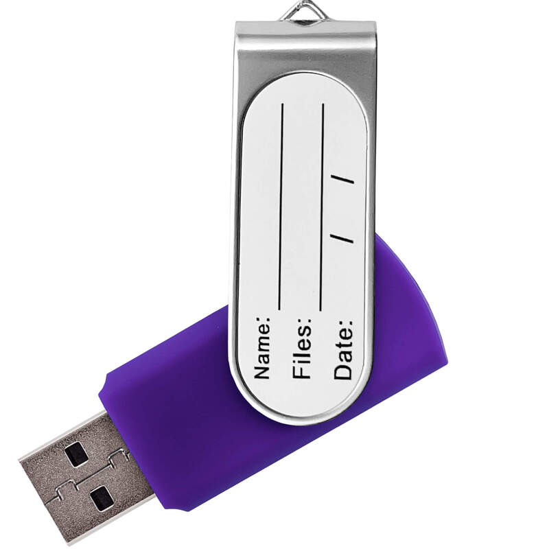 Флешка TWIST STICKER Фиолетовая PURPLE MEDIUM C 4110.11.16ГБ с логотипом