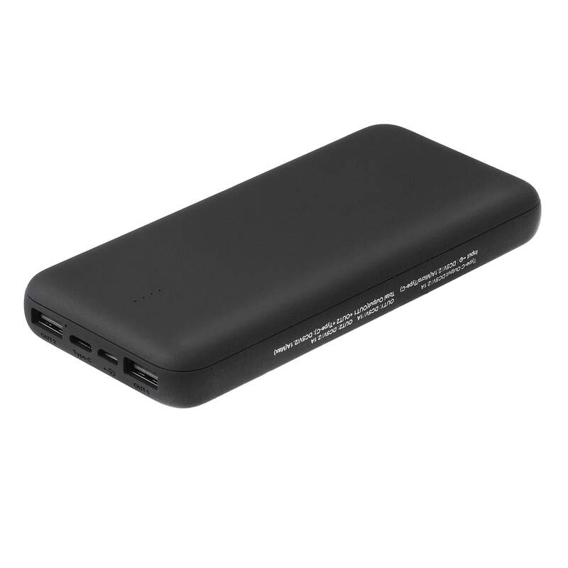 Внешний аккумулятор STARCO SOFT TYPE-C, 10000 мА·ч Черный 5071.08 с логотипом