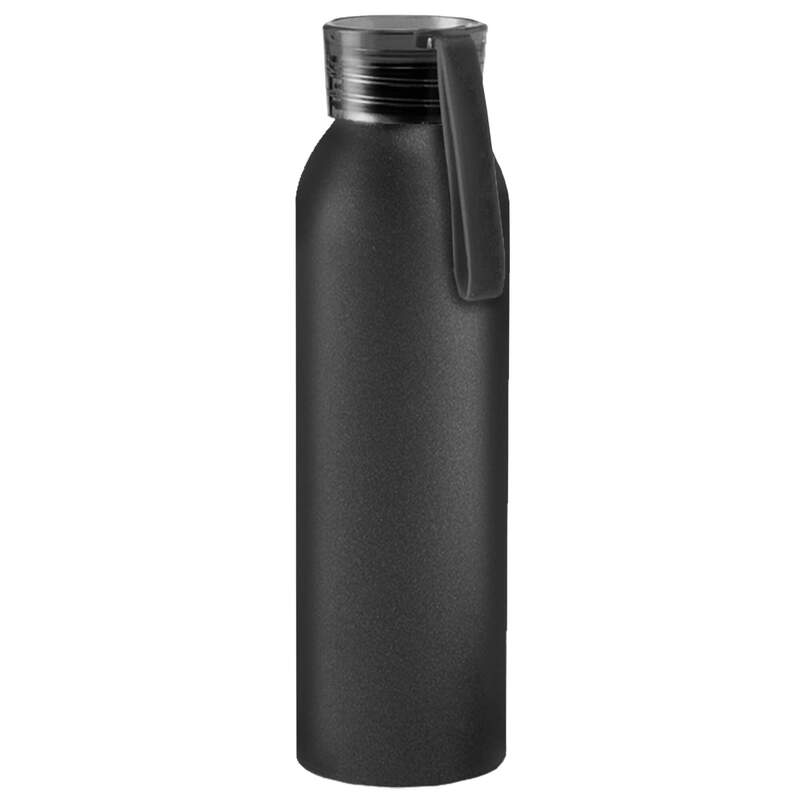 Бутылка для воды VIKING BLACK 650мл. Черная с черной крышкой 6142.08 с логотипом