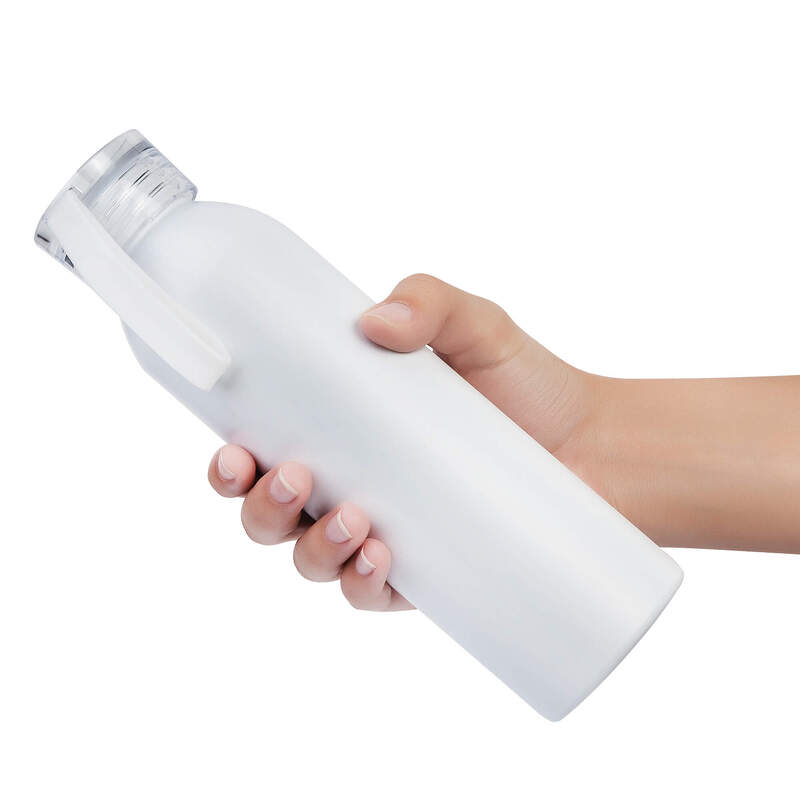 Бутылка для воды VIKING WHITE 650мл. Белая с белой крышкой 6143.07 с логотипом