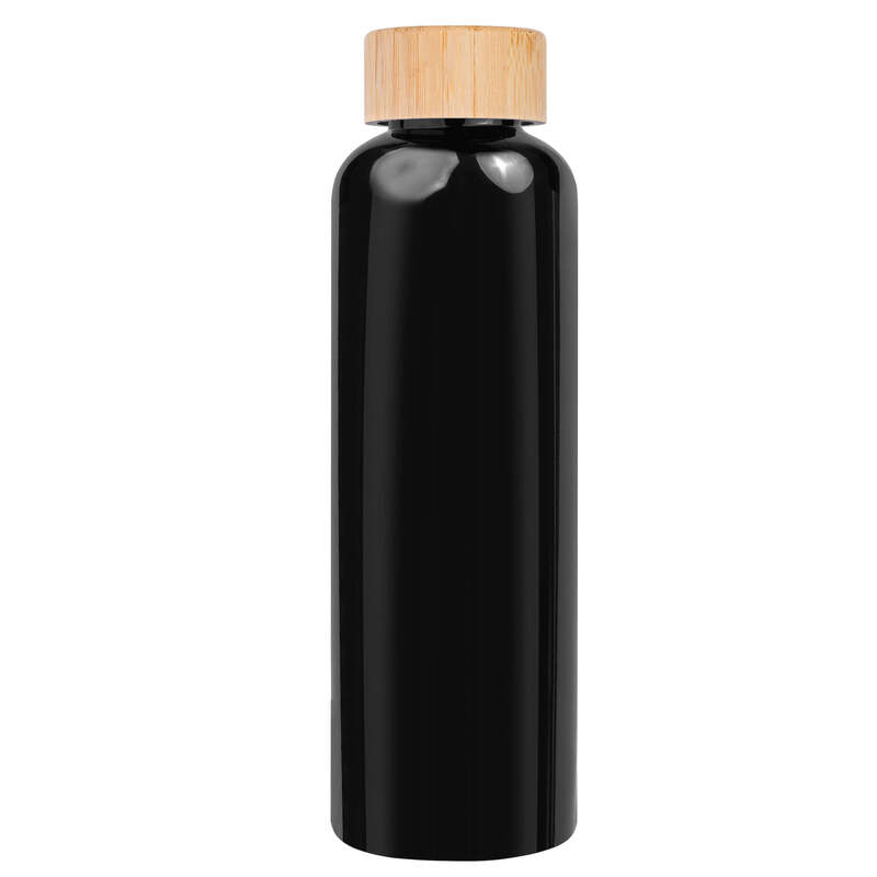 Бутылка для воды BAMBOO PET 550мл. Черная 6264.08 с логотипом