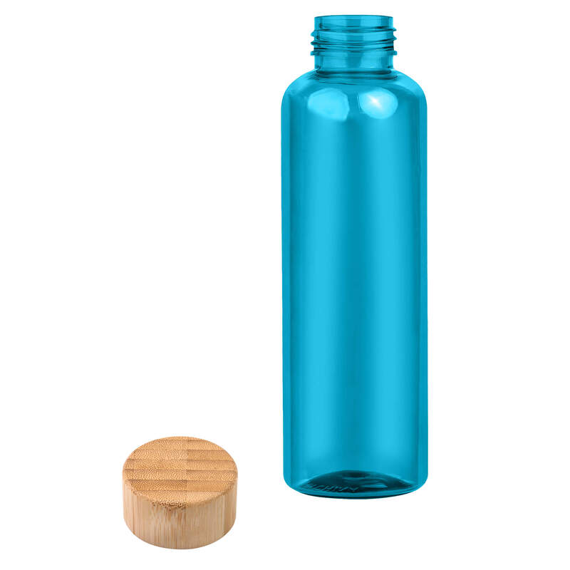 Бутылка для воды BAMBOO PET 550мл. Голубая 6264.12 с логотипом